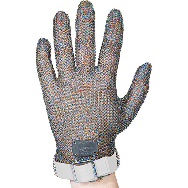 Stichschutzhandschuh Comfort links, S, weiss, ohne Stulpe