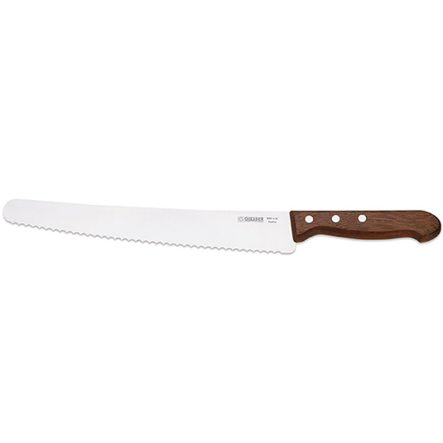 Pasteten- und Brotmesser, Holzgriff 26 cm, Wellenschliff