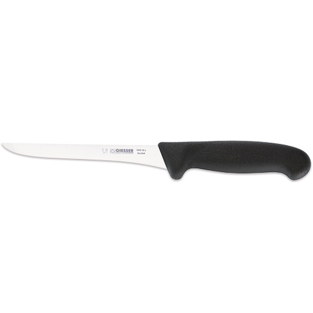 Ausbeinmesser, schwarz 16 cm, schmale Klinge