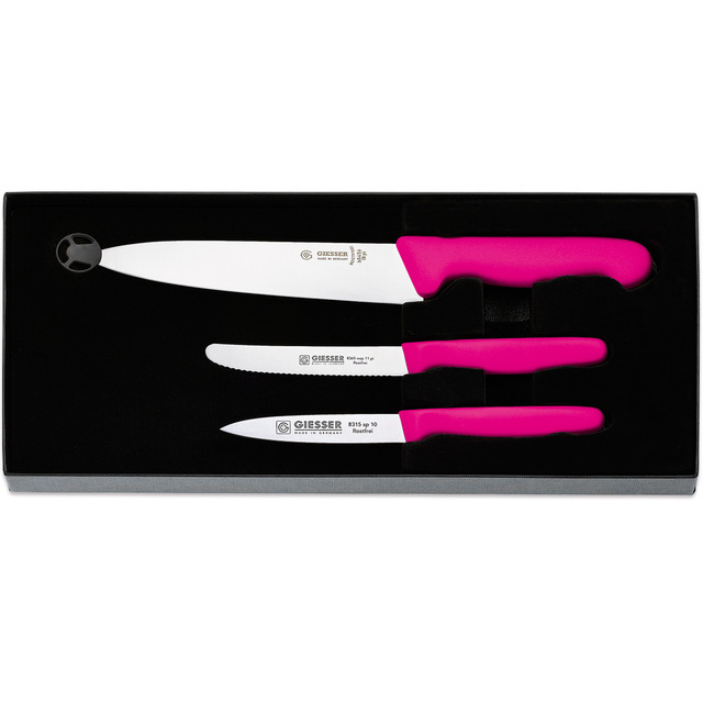 Kochmesser-Set pink 3-teilig