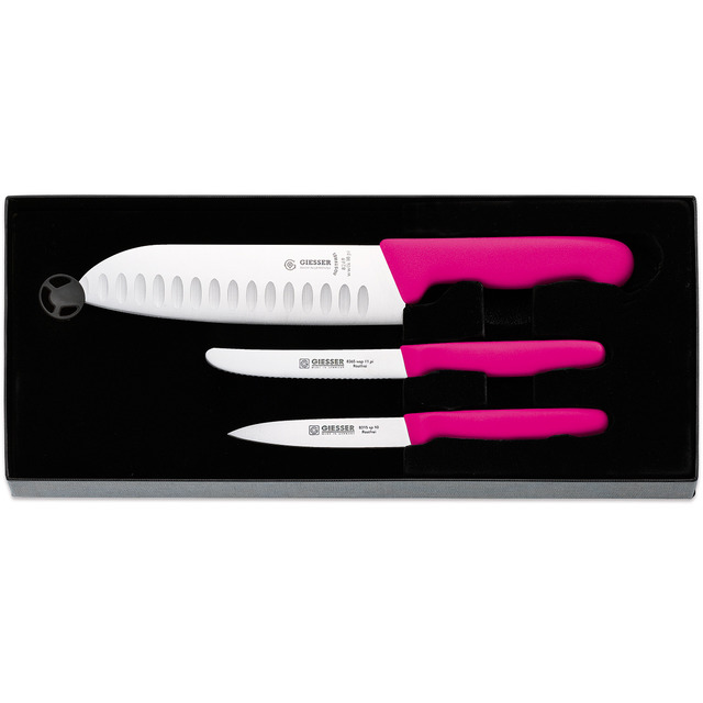 Kochmesser-Set pink 3-teilig