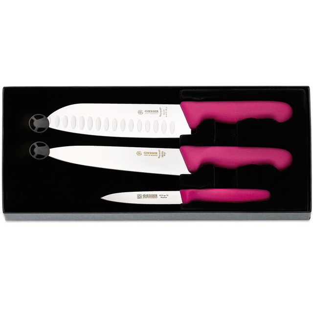 Kochmesser-Set pink 3-teilig