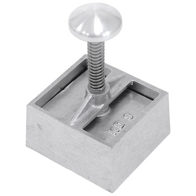 Hamburgerpresse, viereckig, Aluminium 8.6 x 9.2 cm, für Burger von 80 - 160g