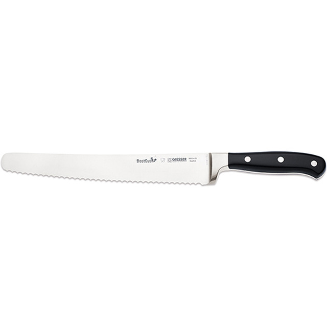 Pasteten- und Brotmesser, BestCut 25 cm Wellen, schwarz